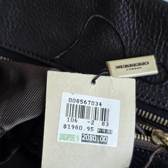 Burberry House Cjeck Quilted Large Manor Tote Bag Black - Picture 15 of 17